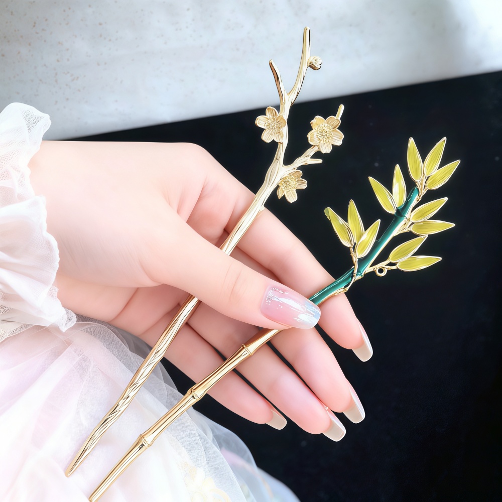 Hanbok Hair Pin - Emaye alaşımlı saç tokası kadınlar için