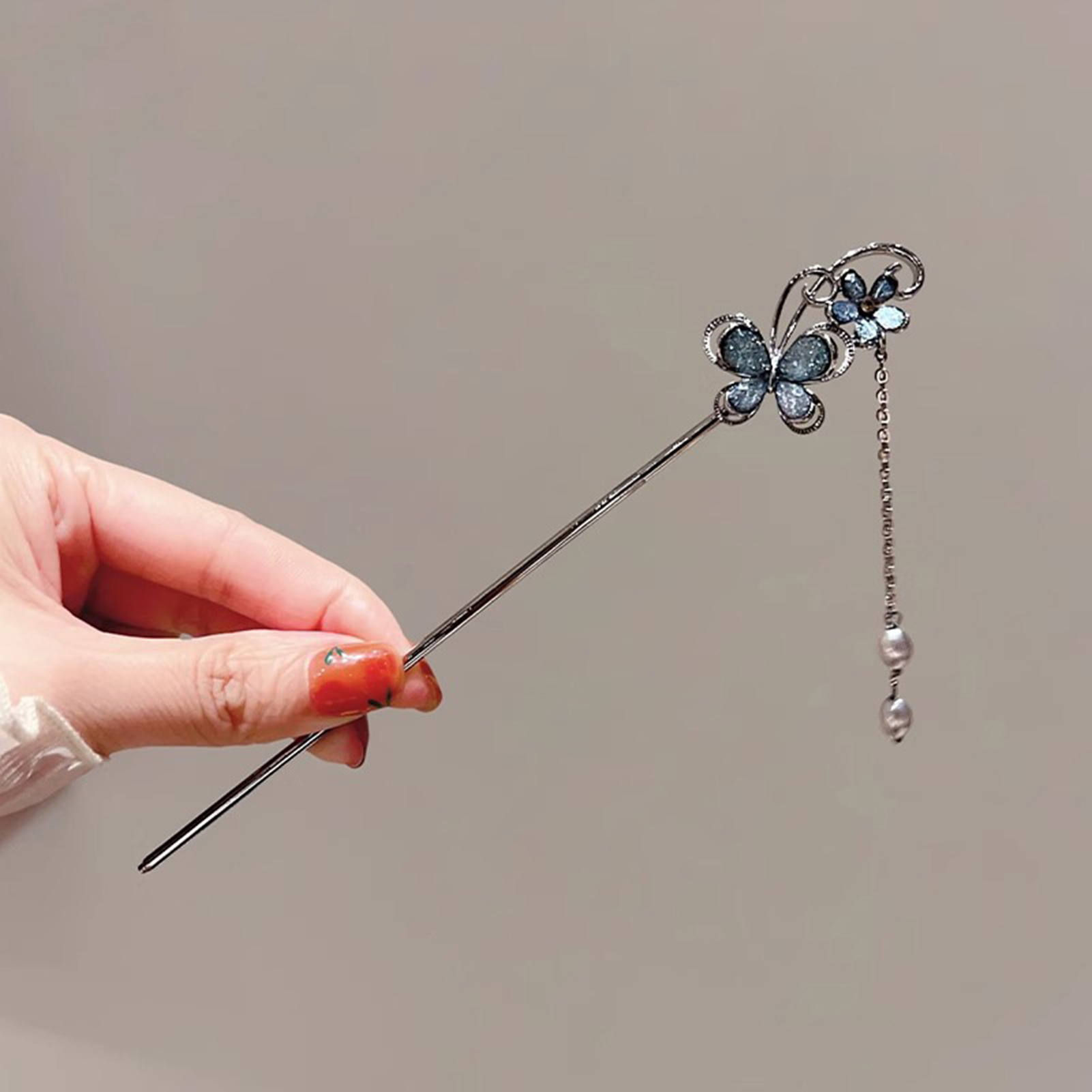 Hanbok Hair Pin - Kelebek püskül saç tokası saç çubukları