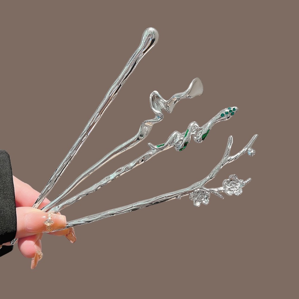 Hanbok Hair Pin - Yeni Çin Stili Gümüş Metal Saç