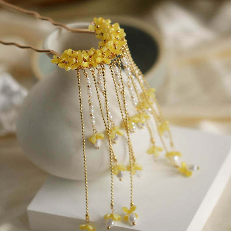 Antik Tarz Osmanthus Püsküllü  - Hanbok Hair Pin incelemesi ve fiyatı