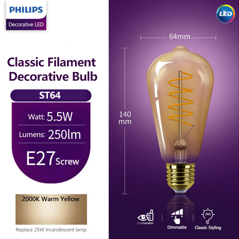 Philips LED ST64 E27 Dekoratif - Philips Bulb Led Classic incelemesi ve fiyatı