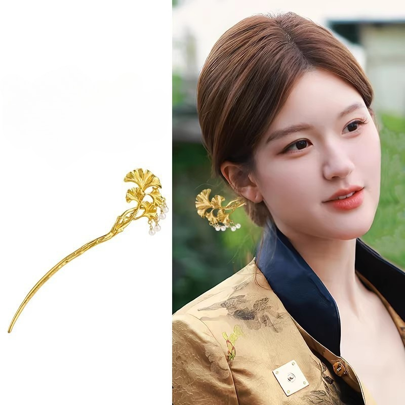 1 adet zarif altın Ginkgo yapr - Hanbok Hair Pin incelemesi ve fiyatı